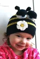 Luz Patterns - Luz Mendoza - Busy bee beanie hat