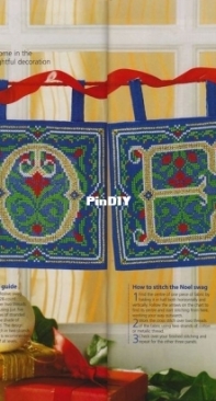 Joyeux Noel Bunting - Noel Swag by Joan Elliott from Cross Stitch Gold 69 XSD