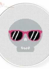 Daily Cross Stitch - Funky Skull