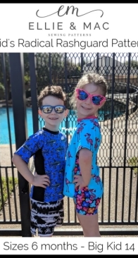 Ellie and Mac - Radical Rashguard - Sizes 6 Months - 14 Years