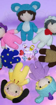 Lovely Seven Crochet - Jessa De Guzman - BTS x BT21 Characters