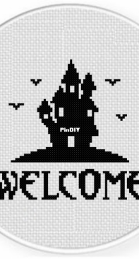 Daily Cross Stitch - Welcome to Haunted Castle