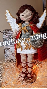 Art de Luxo Amigurumi - Rosi Guimarães - Archangel Saint Michael - Santo Arcanjo Miguel -  Portuguese