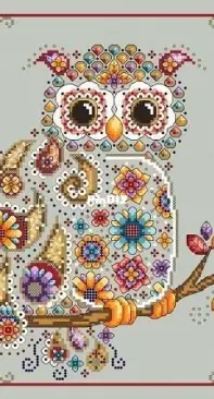 Paisley Beaded Owl by Shannon Wasilieff from The World of Cross Stitching 256 XSD