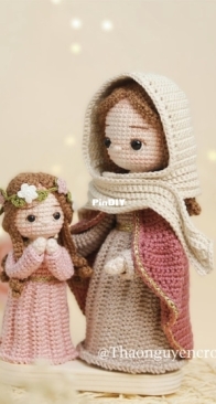 Thao Nguyen Crochet / ThaoNguyenHandmade88 - đỗ nguyên / Thao Nguyen - Saint Anne & Young Virgin Mary