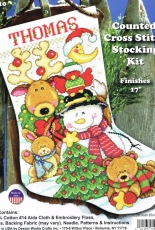 Design Works Crafts 5410 Making New Friends Stocking by Joan Elliott XSD