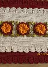 Carpet with flowers and ruffles