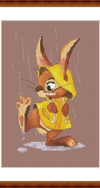 Bunny in the rain by Artyom Shekhovtsov - Free