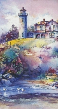 Watercolor Lighthouse by Elena Petrova XSD