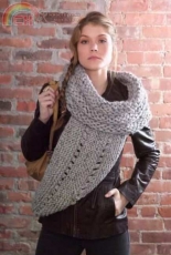 Lion Brand Yarn-District 12 Katniss Cowl Wrap-Free