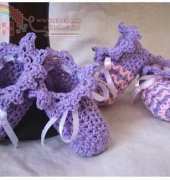 Mon Petit Violon - Lavender baby  booties