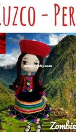 Zombiegurumi - Luisa Contreras -  Cuzco Peru Ñusta outfit - Spanish