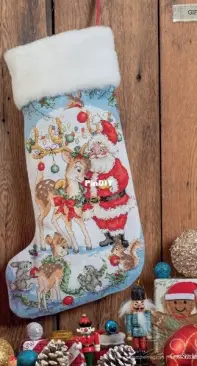 Cross Stitch Pattern Christmas Stocking PDF, Modern Counted Easy Cute  Gnome, Santa Claus Cross Stitch Sampler Design,  Instant Download 