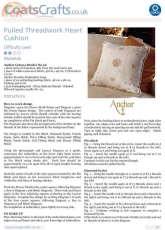 CoatsCrafts-Pulled Threadwork Heart Cushion-Free Pattern