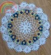 Pansy doily by Annies Crafts