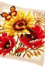 Vervaco PN-0156043 Cushion with Flowers