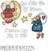 A Little Bit of Heaven Birth Sampler by Alma Lynne (pat)