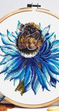 Cornflower and Bumblebee by Irina Zagorodskaya