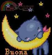 Aliona Alionca Ricamo Buonanotte gattino! xsd