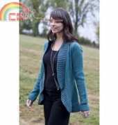 Pacific Brioche Collar Cardigan by Vera Sanon from Cascade Yarns  Free