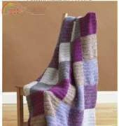 Lion Brand Yarn 70308AD Jiffy Bold Blocks Afghan