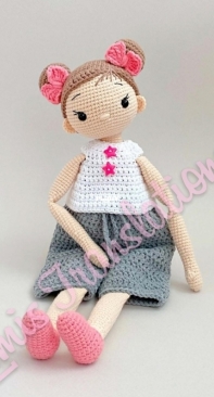 Tamara Dolls - Tamara Shaklunova  - Pants and top for  Doll Ballerina - Calças e Top para Boneca Bailarina - Portuguese - Translated