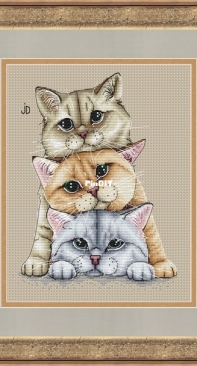 Three Cats by Jeanne Dick