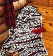 Leisure Arts #801297 Lodge Winter Afghan by Anne Halliday