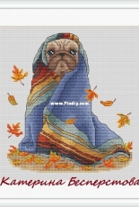 Pugs Series - Here is Autumn by Katerina Besperstova