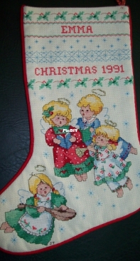 Caroling Angels Christmas Stocking.