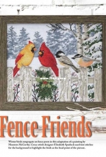 Fence Friends by Elizabeth Spurlock from Just Cross Stitch - December 2017 XSD