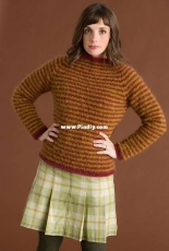Striped Raglan Pullover by Susan Mills - Free