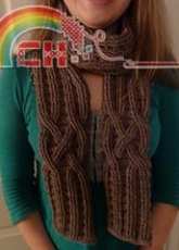 Noelle Stiles - Birch Bark Cable Scarf