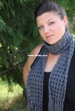 Yarn Medleys from the Heart - Nondas Hensley - Dancing Ribbons Skinny Scarf