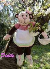 Monkey girl in the pink dress