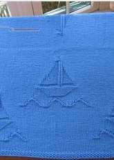 Toy Boat, Toy Boat, Toy Boat Baby Blanket by Linda Gavaldon