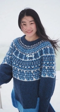 Underglaze Blue Sweater by Hanxiao Zhou