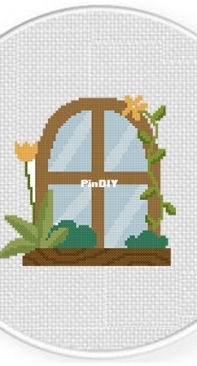 Daily Cross Stitch - Cottage Window