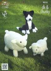 King Cole 9010 Sheep Lamb and Sheepdog Toys