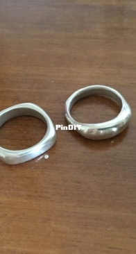 Silver rings from jewellery workshop