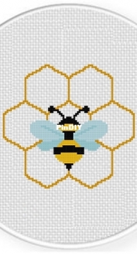 Daily Cross stitch - Bee In Hive