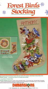 Dimensions 8412 Forest Birds Stocking XSD