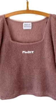 Rubus Blouse Square-neck by Rikke Bangsgaard - Refined Knitwear