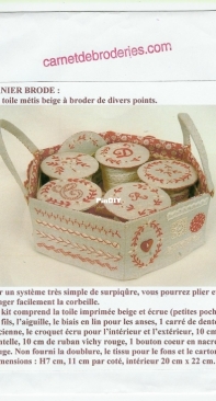 Carnet de Broderies -Panier Brode - French.