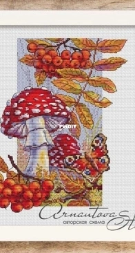 Arnautova Stitch - Fly Agaric In A Rowan Tree by Anastasia Arnautova