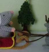 Christmas Mice Santas Sleigh