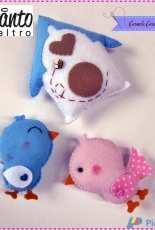 Carmela Caramello - Passarinho e sua casinha/Bird and his house felt Pattern - Portuguese