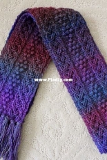 Noelle Stiles - Rebeccas Stylings - Pebble Cove Cable Scarf - Free