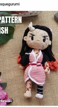 Nezuko versión demonio de bosquegurumi
