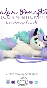 Sew Desu Ne - Galar Ponyta Unicorn Backpack Sewing Hack - Free